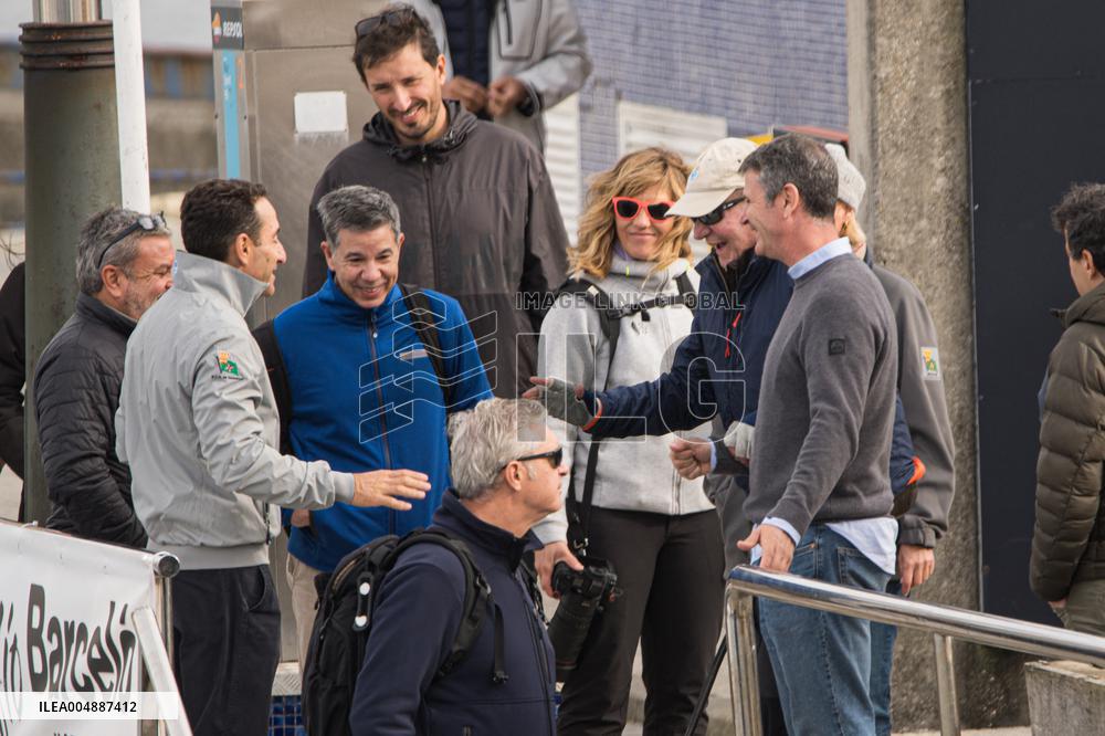 King Juan Carlos Participates In The Second Day Of Sanxenxo Regattas - Spain