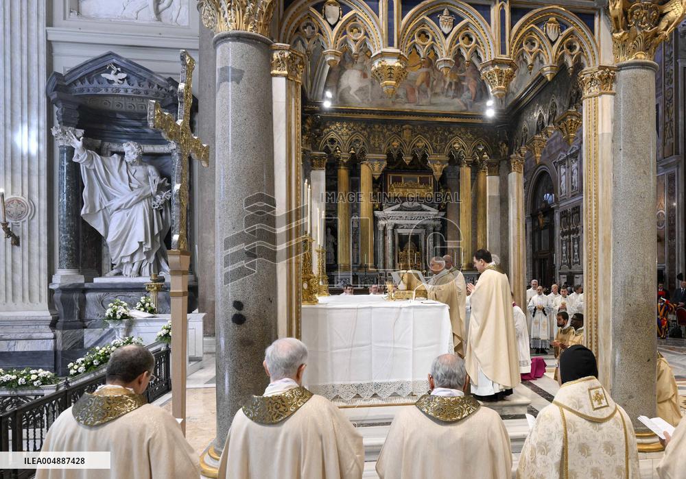 Pope Leo XIV Leads Mass at Basilica of Saint John Lateran - Rome