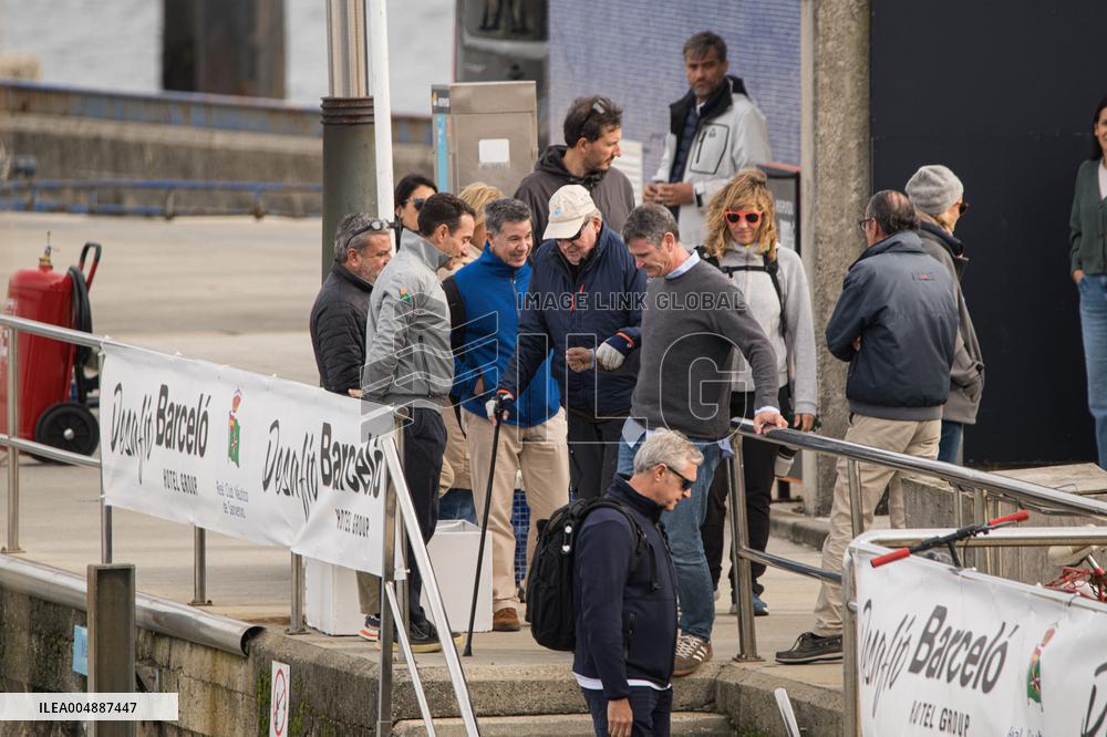 King Juan Carlos Participates In The Second Day Of Sanxenxo Regattas - Spain