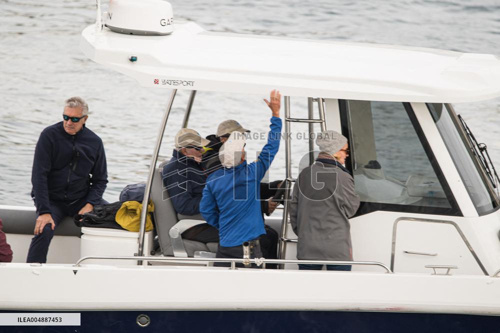 King Juan Carlos Participates In The Second Day Of Sanxenxo Regattas - Spain