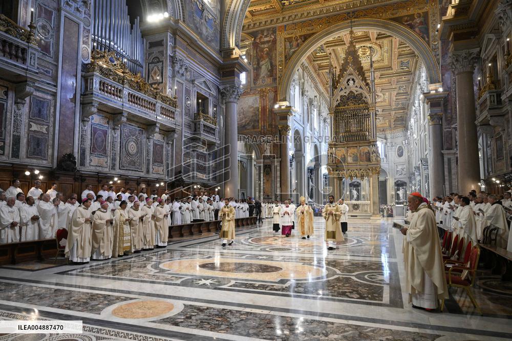 Pope Leo XIV Leads Mass at Basilica of Saint John Lateran - Rome