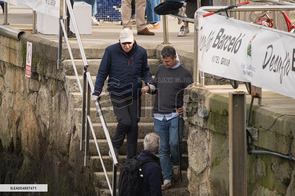 King Juan Carlos Participates In The Second Day Of Sanxenxo Regattas - Spain
