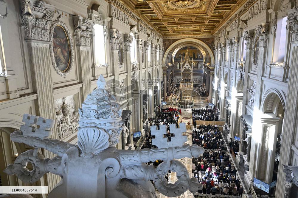 Pope Leo XIV Leads Mass at Basilica of Saint John Lateran - Rome