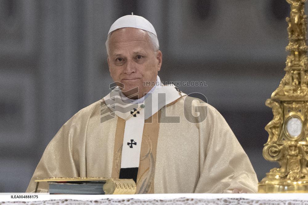 Pope Leo XIV Leads Mass at Basilica of Saint John Lateran - Rome