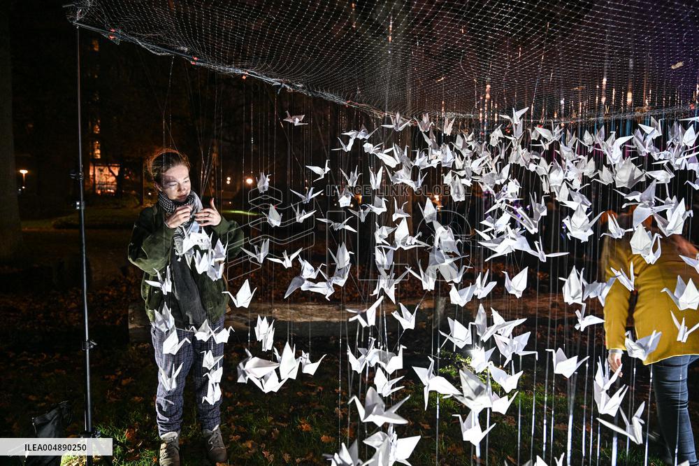 Pro-Palestinian Visual Intervention at GLOW Eindhoven - Netherlands