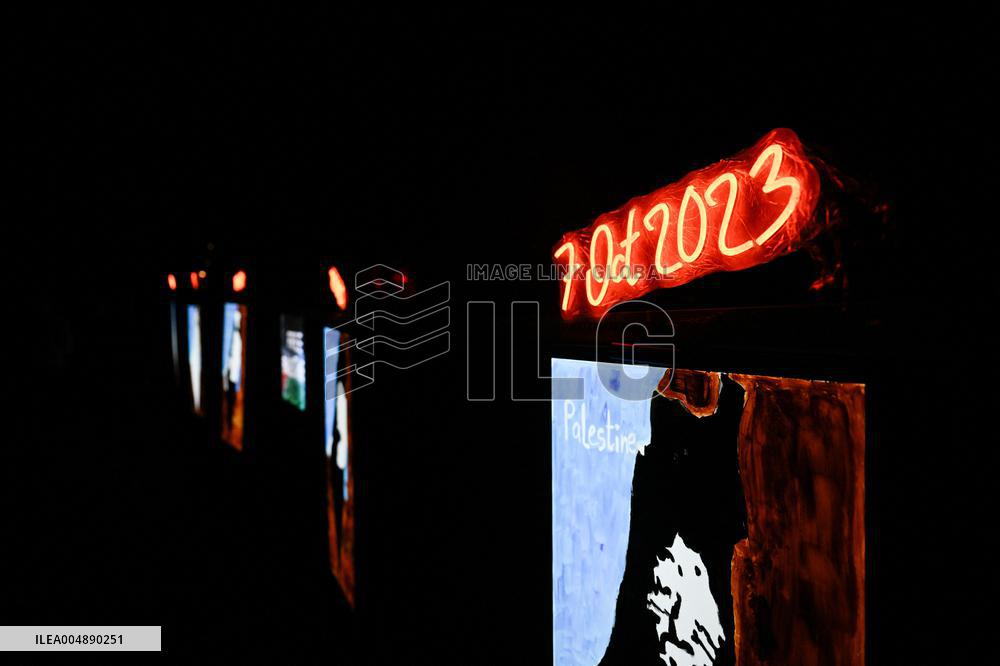 Pro-Palestinian Visual Intervention at GLOW Eindhoven - Netherlands