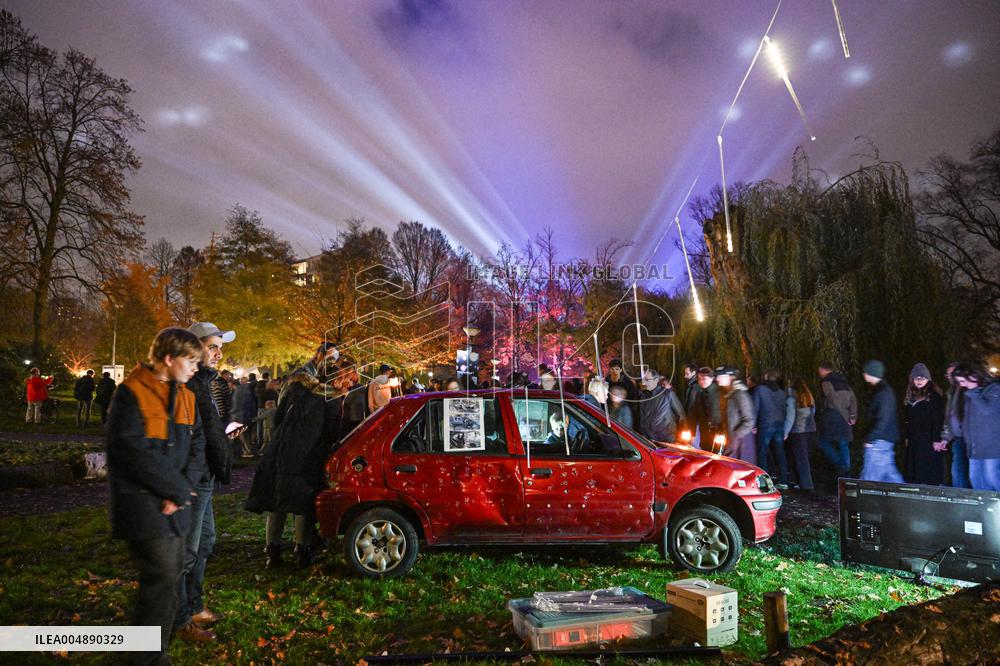 Pro-Palestinian Visual Intervention at GLOW Eindhoven - Netherlands