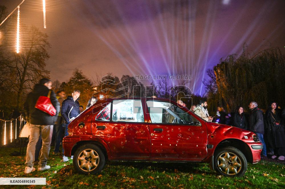 Pro-Palestinian Visual Intervention at GLOW Eindhoven - Netherlands