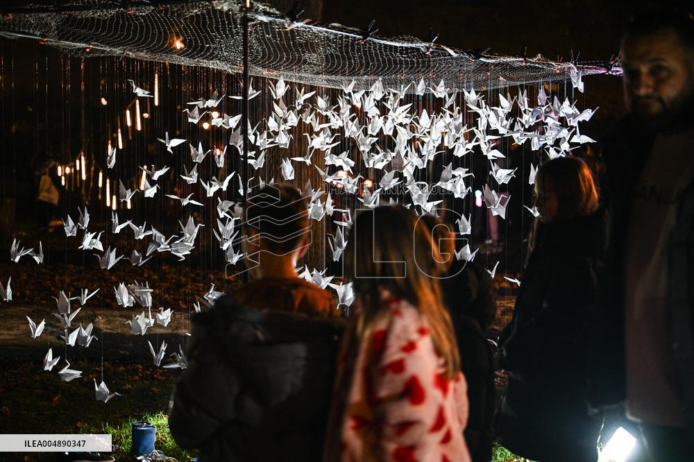 Pro-Palestinian Visual Intervention at GLOW Eindhoven - Netherlands