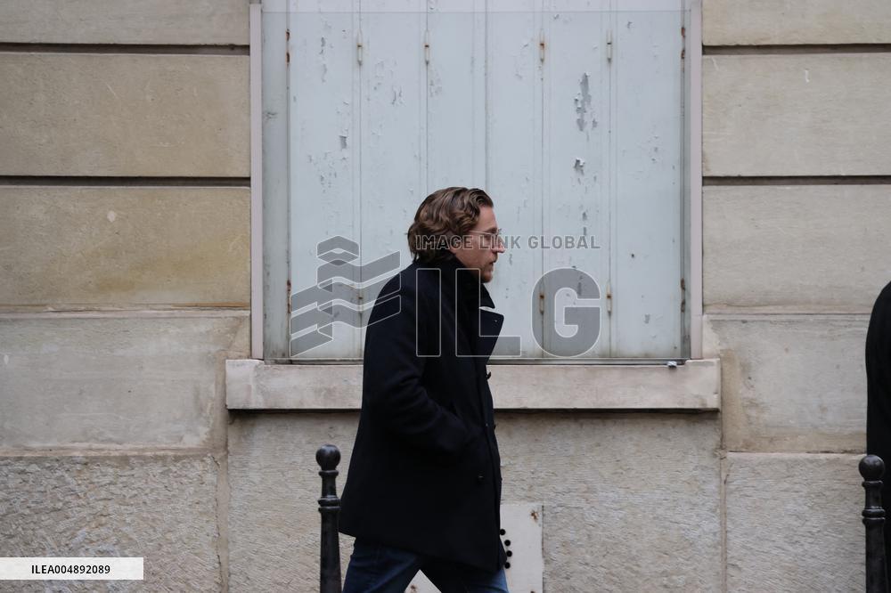 Pierre and Jean Sarkozy Near Their Father's Residence - Paris