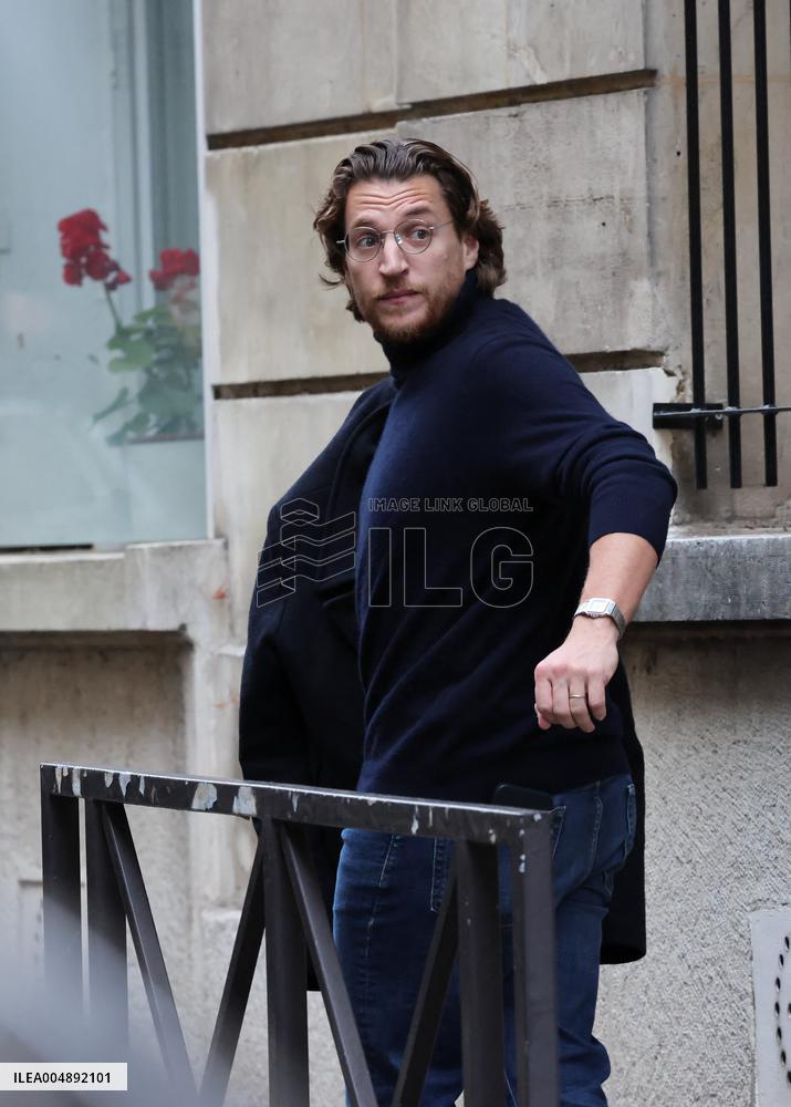 Pierre and Jean Sarkozy Near Their Father's Residence - Paris