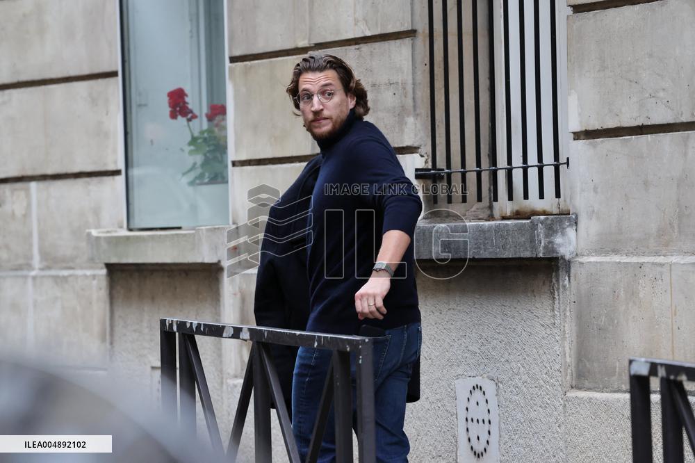 Pierre and Jean Sarkozy Near Their Father's Residence - Paris