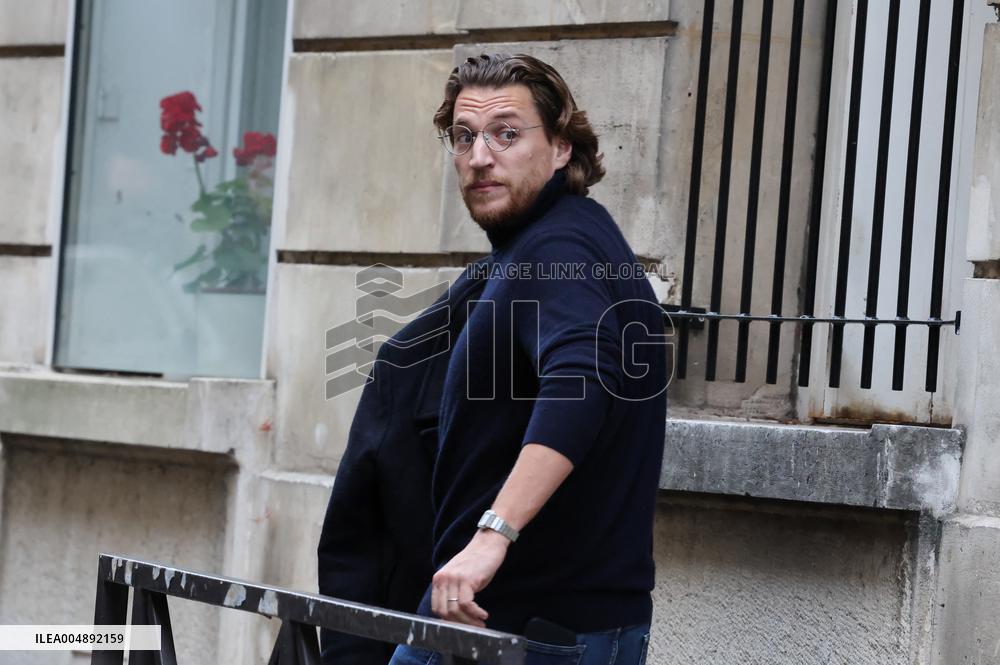 Pierre and Jean Sarkozy Near Their Father's Residence - Paris