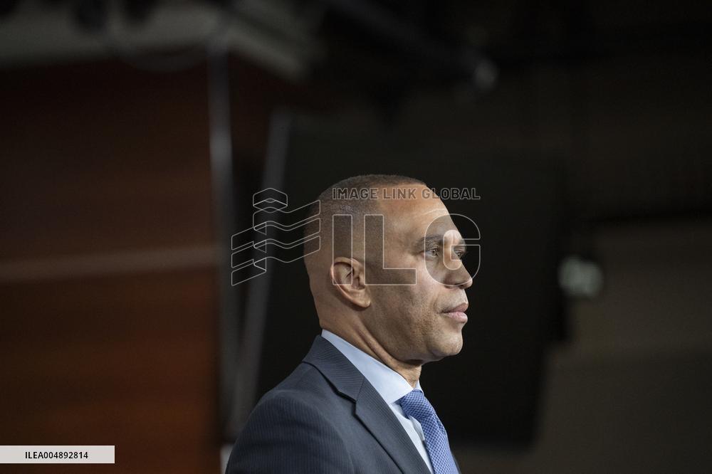 United States House Minority Leader Hakeem Jeffries hosts a press conference on the 41st day of the Democrat Shutdown