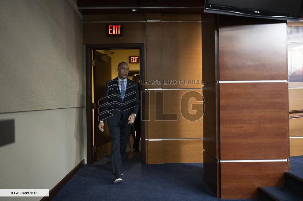 United States House Minority Leader Hakeem Jeffries hosts a press conference on the 41st day of the Democrat Shutdown