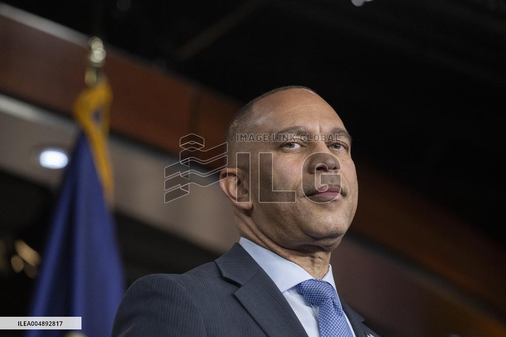 United States House Minority Leader Hakeem Jeffries hosts a press conference on the 41st day of the Democrat Shutdown