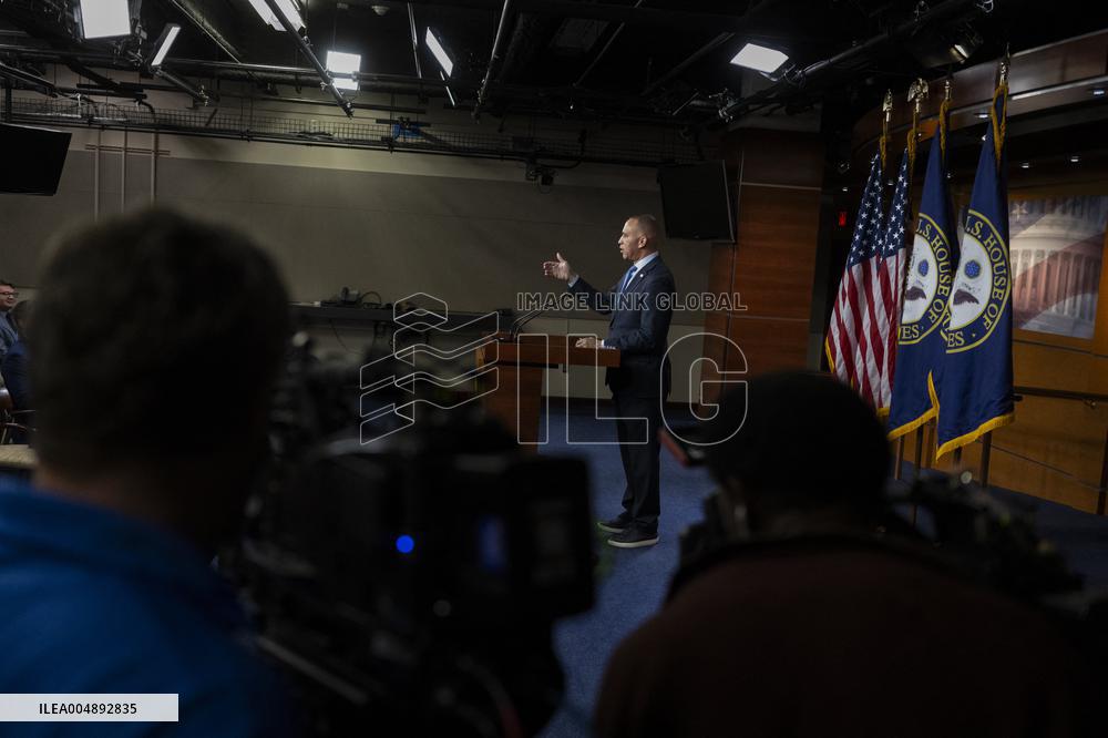 United States House Minority Leader Hakeem Jeffries hosts a press conference on the 41st day of the Democrat Shutdown