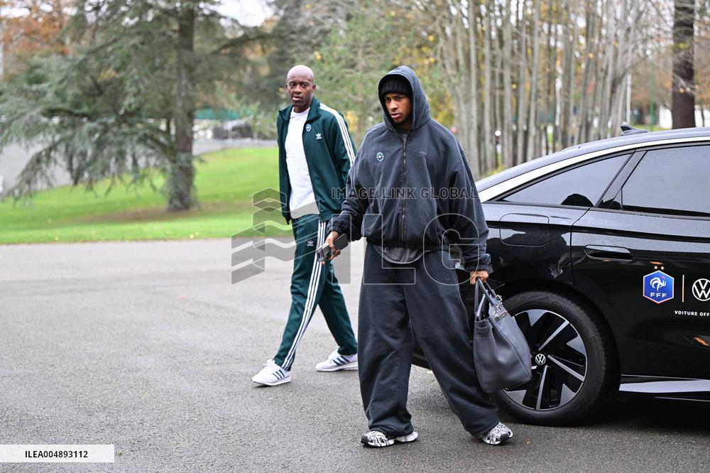 Arrival of French national team players - Clairefontaine