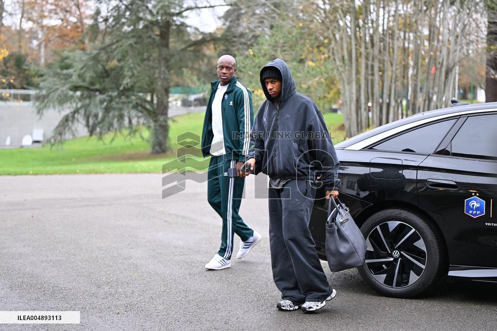Arrival of French national team players - Clairefontaine