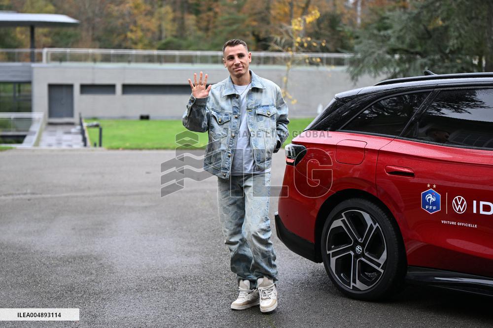 Arrival of French national team players - Clairefontaine