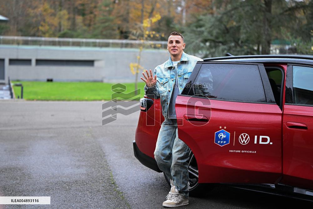 Arrival of French national team players - Clairefontaine