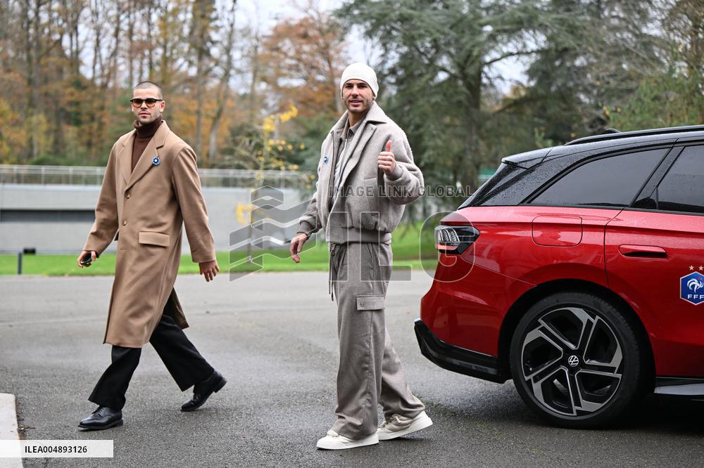 Arrival of French national team players - Clairefontaine