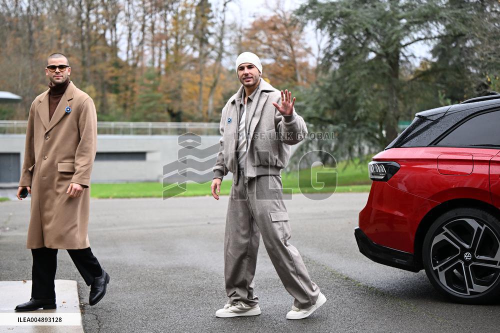 Arrival of French national team players - Clairefontaine