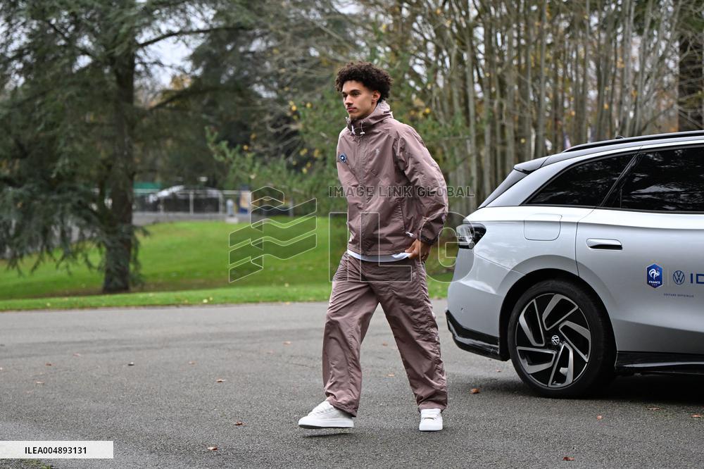 Arrival of French national team players - Clairefontaine
