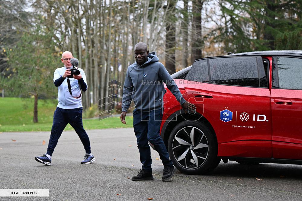 Arrival of French national team players - Clairefontaine
