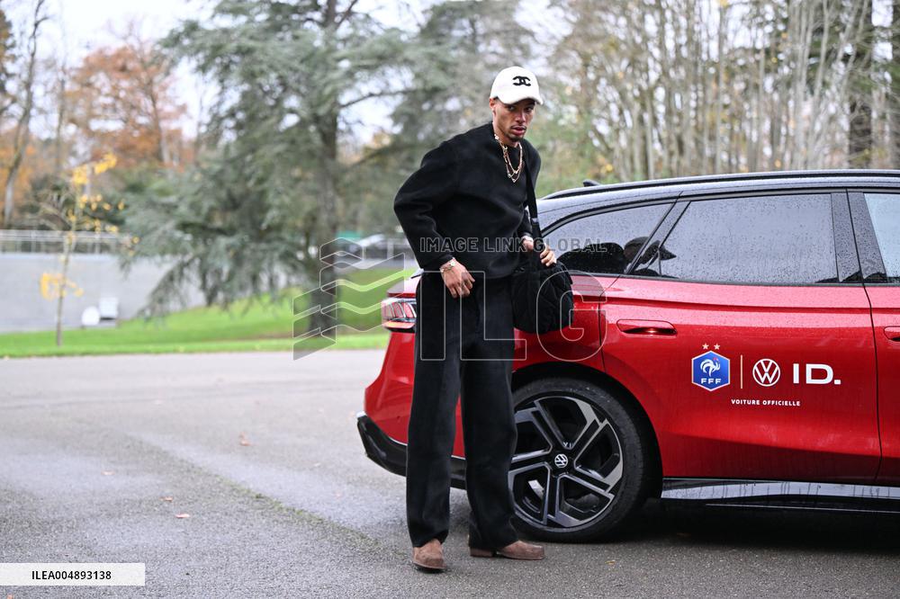 Arrival of French national team players - Clairefontaine