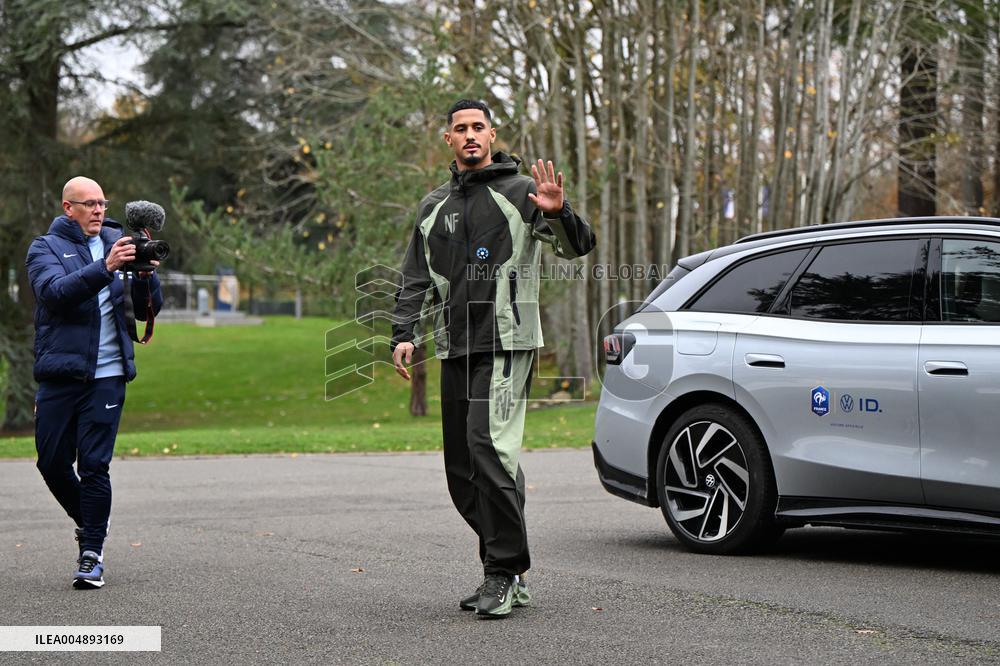 Arrival of French national team players - Clairefontaine