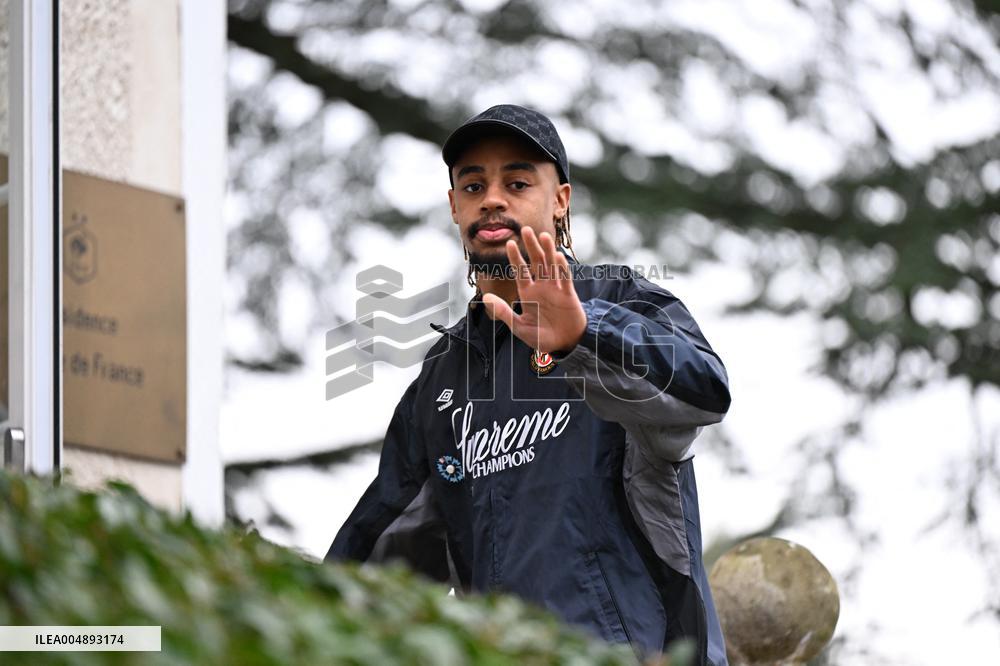 Arrival of French national team players - Clairefontaine
