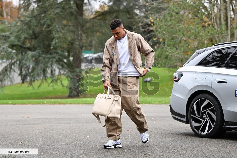 Arrival of French national team players - Clairefontaine