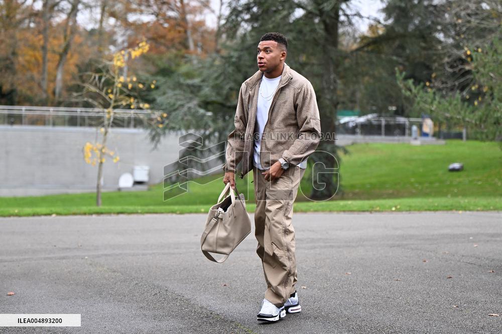 Arrival of French national team players - Clairefontaine