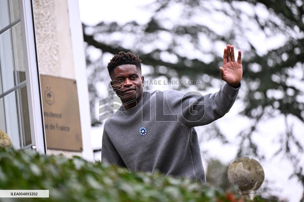 Arrival of French national team players - Clairefontaine