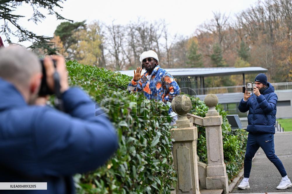 Arrival of French national team players - Clairefontaine