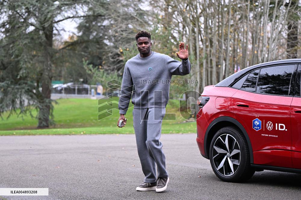 Arrival of French national team players - Clairefontaine