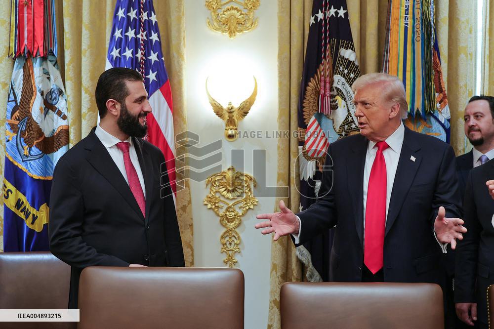 Donald Trump Receives Syrian President Sharaa - Washington