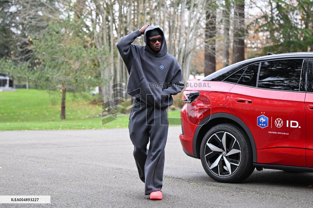 Arrival of French national team players - Clairefontaine