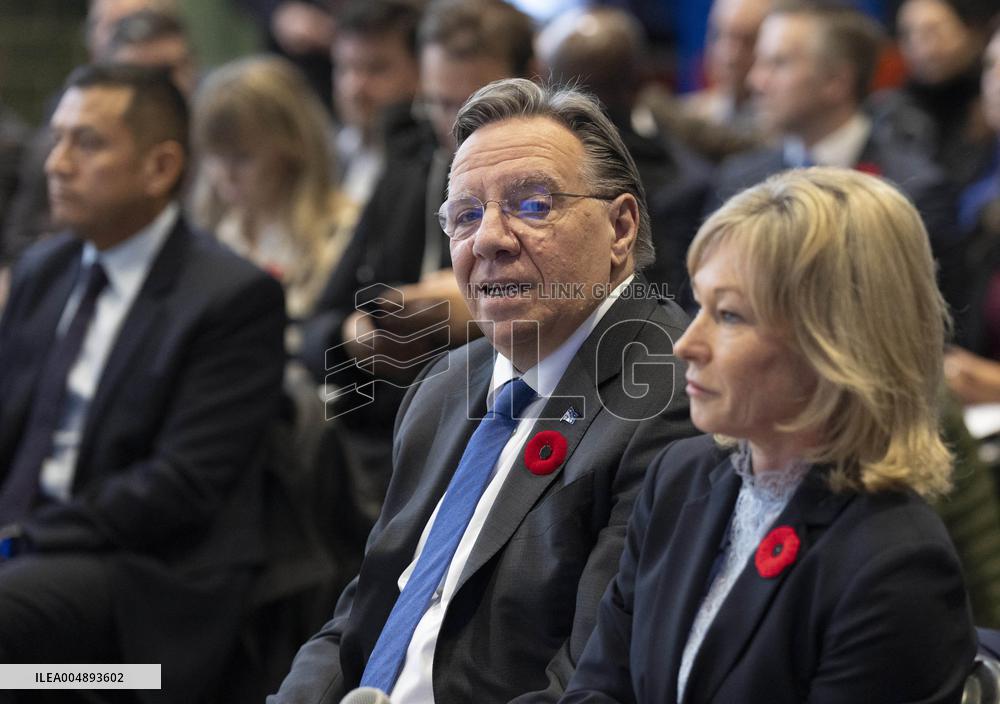 Quebec PM Francois Legault unveils economic vision in Beauharnois - Quebec