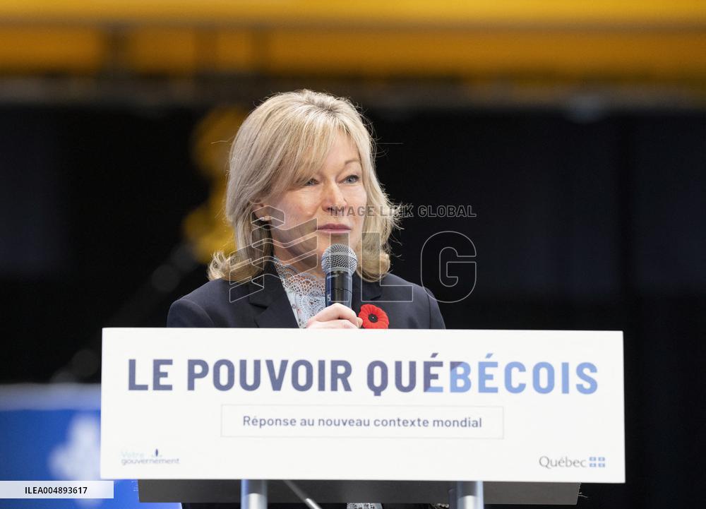 Quebec PM Francois Legault unveils economic vision in Beauharnois - Quebec