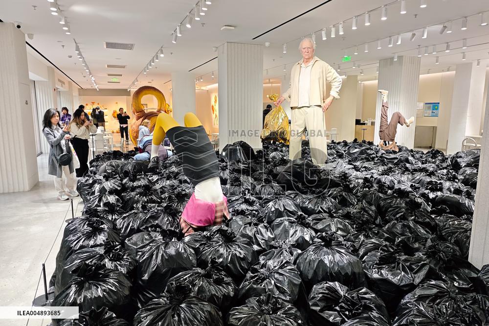 Art Installation "More Is More" Black Plastic Bags
