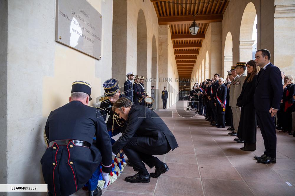 Armistice Day tribute marking the 107th anniversary in Paris