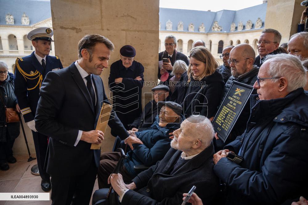 Armistice Day tribute marking the 107th anniversary in Paris