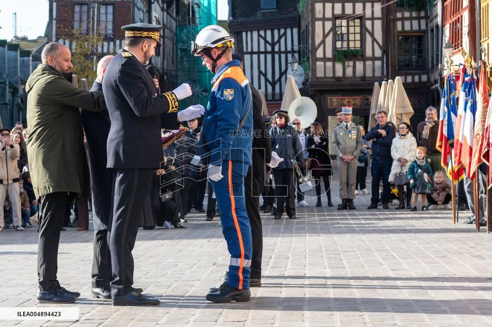 Commemoration of the 107th anniversary of the 11 November 1918 -  Troyes