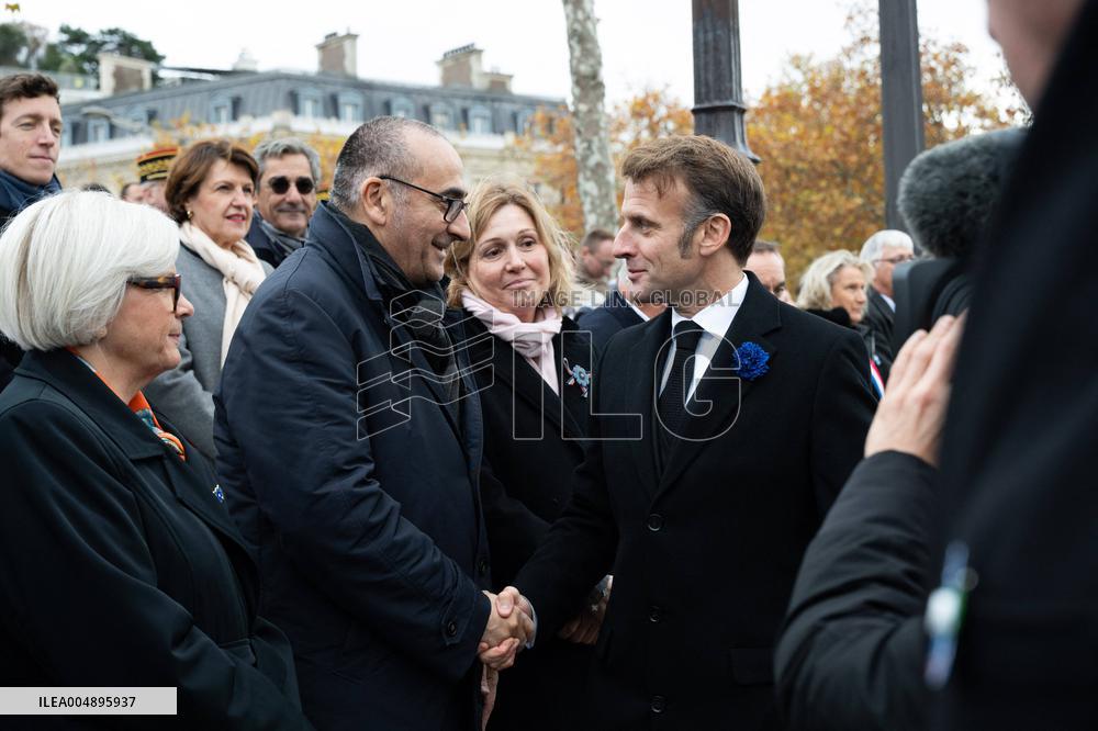 Commemoration Ceremony For The 107Th Anniversary Of The 1918 Armistice - Paris