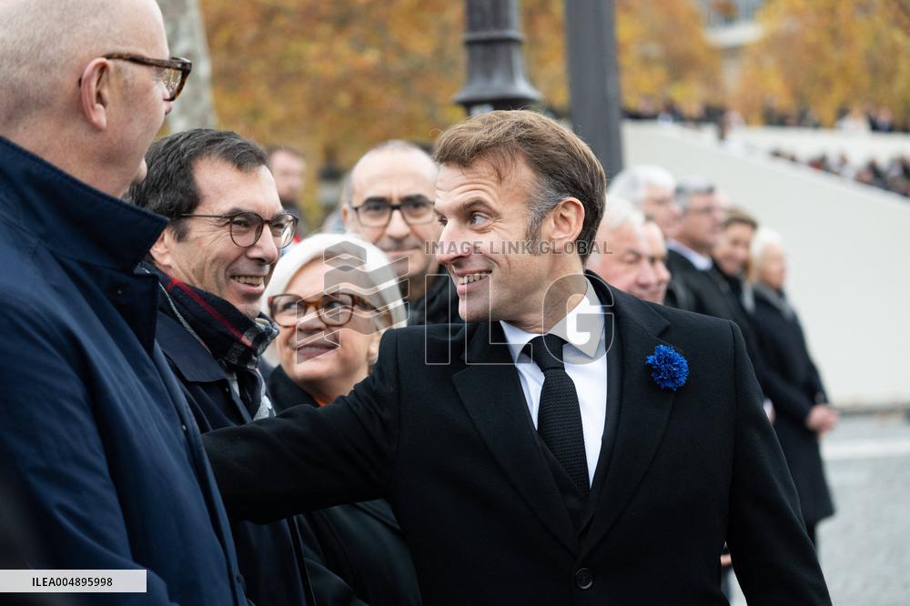 Commemoration Ceremony For The 107Th Anniversary Of The 1918 Armistice - Paris