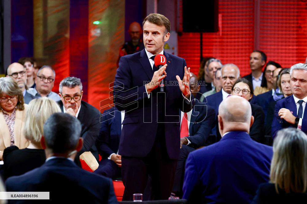 President Macron Meets Readers of La Depeche du Midi - Toulouse