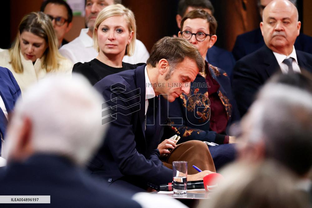 President Macron Meets Readers of La Depeche du Midi - Toulouse