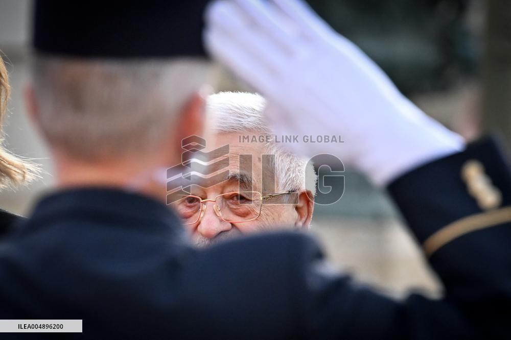 Yael Braun-Pivet Welcomes Mahmoud Abbas At The National Assembly - Paris